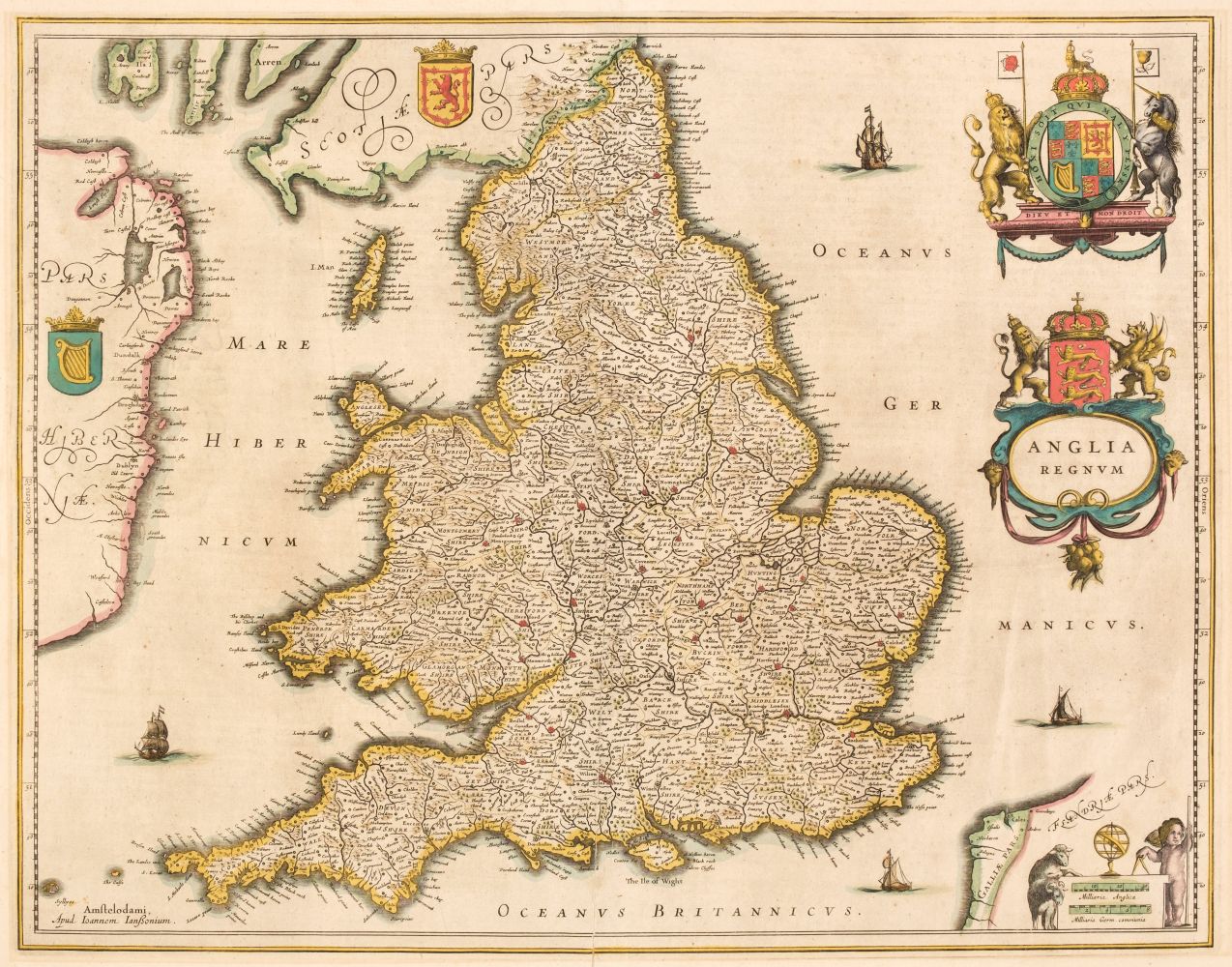 England & Wales. Jansson (Jan), Anglia Regnum, Amsterdam, circa 1648