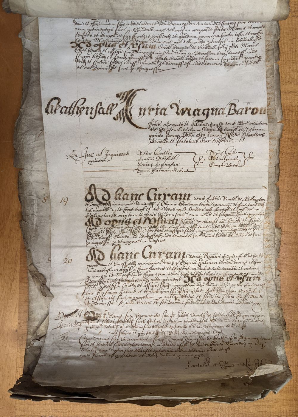 * Court Rolls: Hensall Court, Yorkshire, 1600-1623 & 1626, 1633, 1635 & 1639 - Image 6 of 7