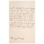 * Catlin (George, 1796-1872). Autograph Letter (third person),