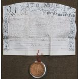 * Victorian Letters Patent. A commission by letters patent for John Bearnes, 1837