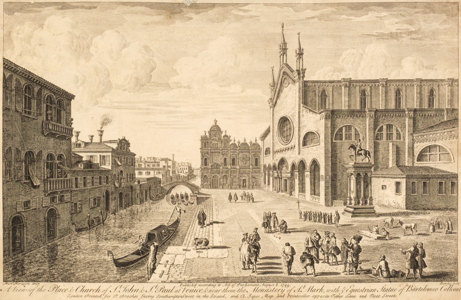 * Venice. Bowles (Thomas), Two views in Venice, 1749