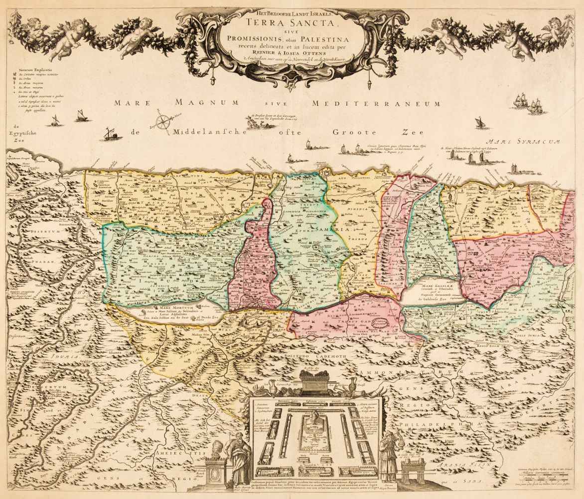 Holy Land. Ottens (R. & J.), Het Beloofde Landt Israels. Terra Sancta..., Amsterdam, circa 1765