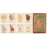 * Anthropomorphic map cards. Skits, A Game of the Shires, circa 1900