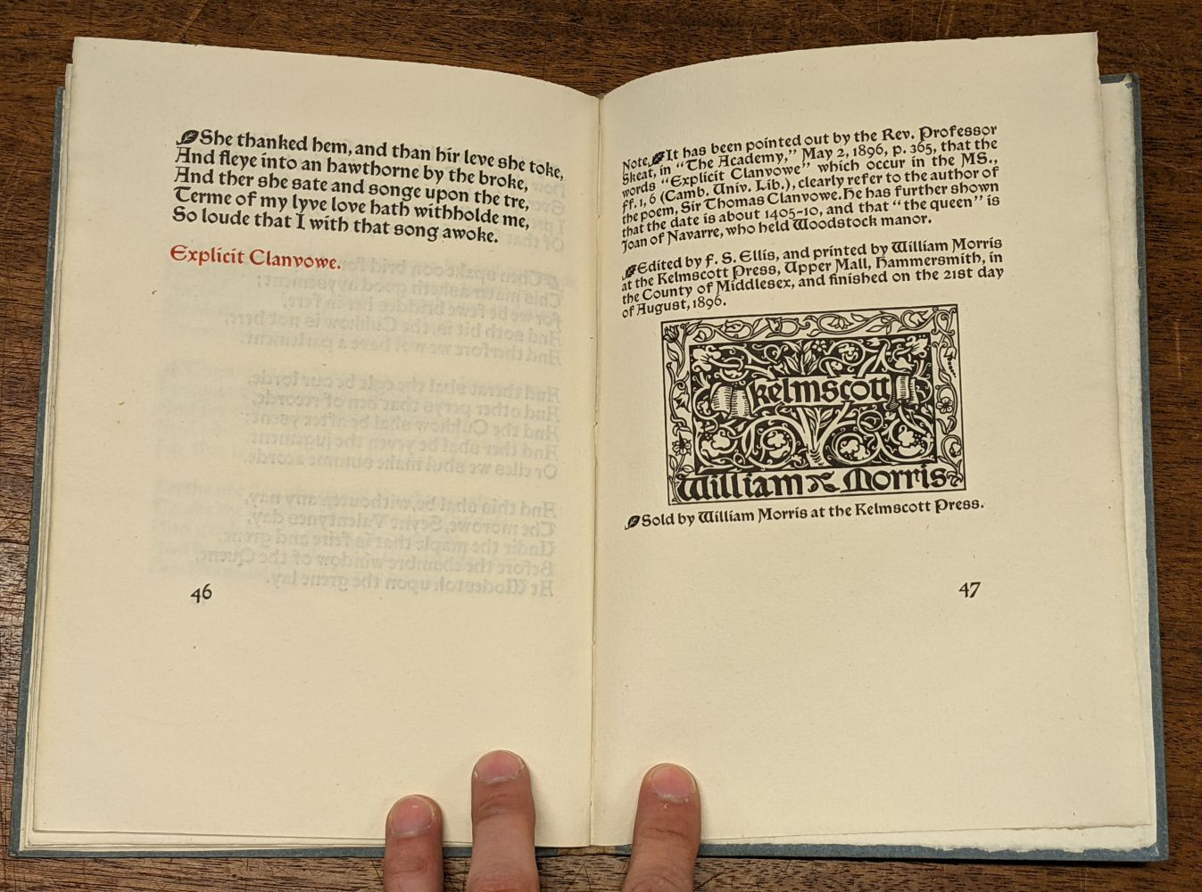 Kelmscott Press. The Floure and the Leafe, 1896 - Image 9 of 9