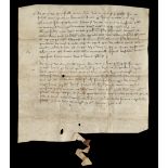 * Court Roll: Tunstall, Staffordshire, 1410 & 1413. Memoranda of proceedings at the court of the