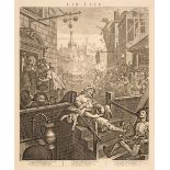 * Hogarth (William). Beer Street & Gin Lane and A Rakes Progress, 10 plates, 19th century