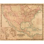 North America. Colton (J. H.), Map of the United States, Mexico, The West Indies &c, 1861