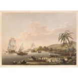 * Tahiti. Piringer (James), Vue de Detroit Charlotte dans la Nouvelle Zelande..., circa 1780