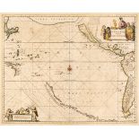 Pacific Ocean. Jansson (Jan), Mar del Zur Hispanis Mare Pacificum, Amsterdam, circa 1650