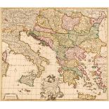 Eastern Mediterranean & the Dalmatian Coast. De La Feuille (Jacob), Totius Danubii..., 1710
