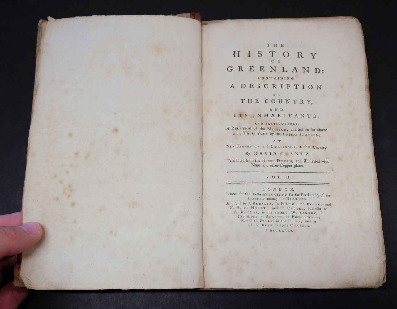 Crantz (David). The History of Greenland, 2 volumes, 1str edition, 1767 - Image 8 of 10