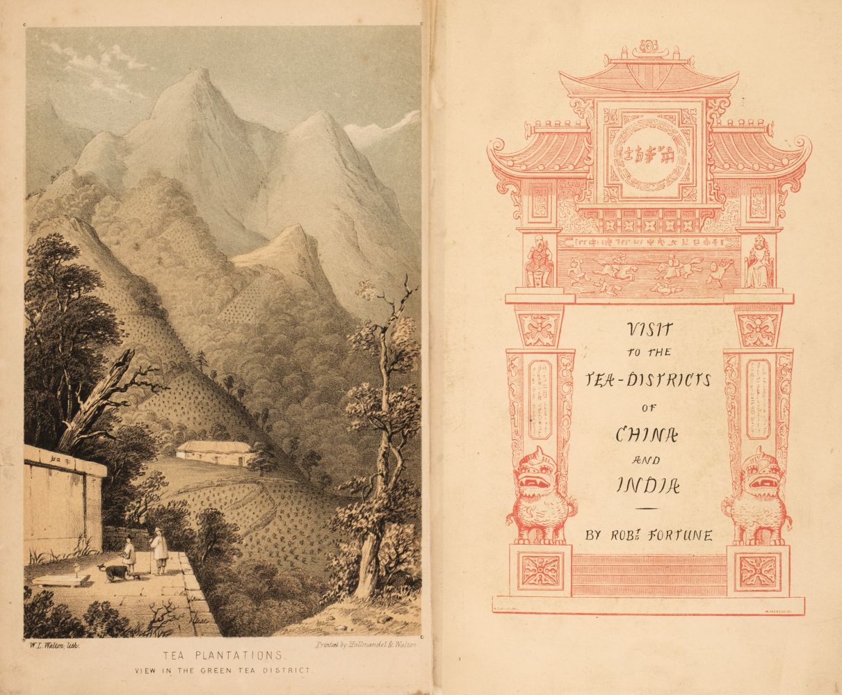 Fortune (Robert). A Journey to the Tea Countries of China... , 1st edition, John Murray, 1852