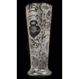 * Flute. Bohemian glass flute circa 1820-40