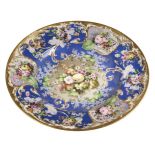 * Charger, Continental porcelain floral charger