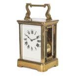 * Timepiece. French brass carriage clock circa 1880