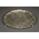 * Salver. George V silver salver by Mappin & Webb, London 1917