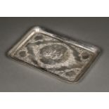 * Tray. Victorian silver tray by Henry Matthews, Birmingham 1901