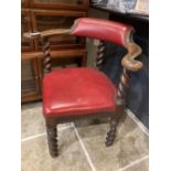 * Chair. Edwardian armchair believed to be from a ship