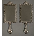 * Mirrors. Pair of Scottish silver hand mirrors by R & W Sorley, Glasgow, 1894