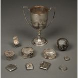 * Mixed Silver. Trophy cup and other items