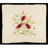 * Embroideries. A set of 12 crewelwork square panels, early-mid 20th century