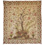 * Mezzaro. A large Tree of Life block-printed cotton panel, probably Genoese, circa 1800