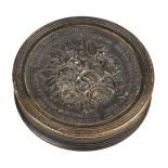 * Snuff Box. 19th century pressed horn snuff box