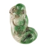 * Jade. Chinese apple green jade pebble