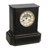 * Mantel Clock. Black slate mantel clock - Payne & Co London