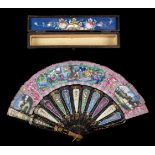 * Fan. A hand-painted fan, Chinese, mid 19th century