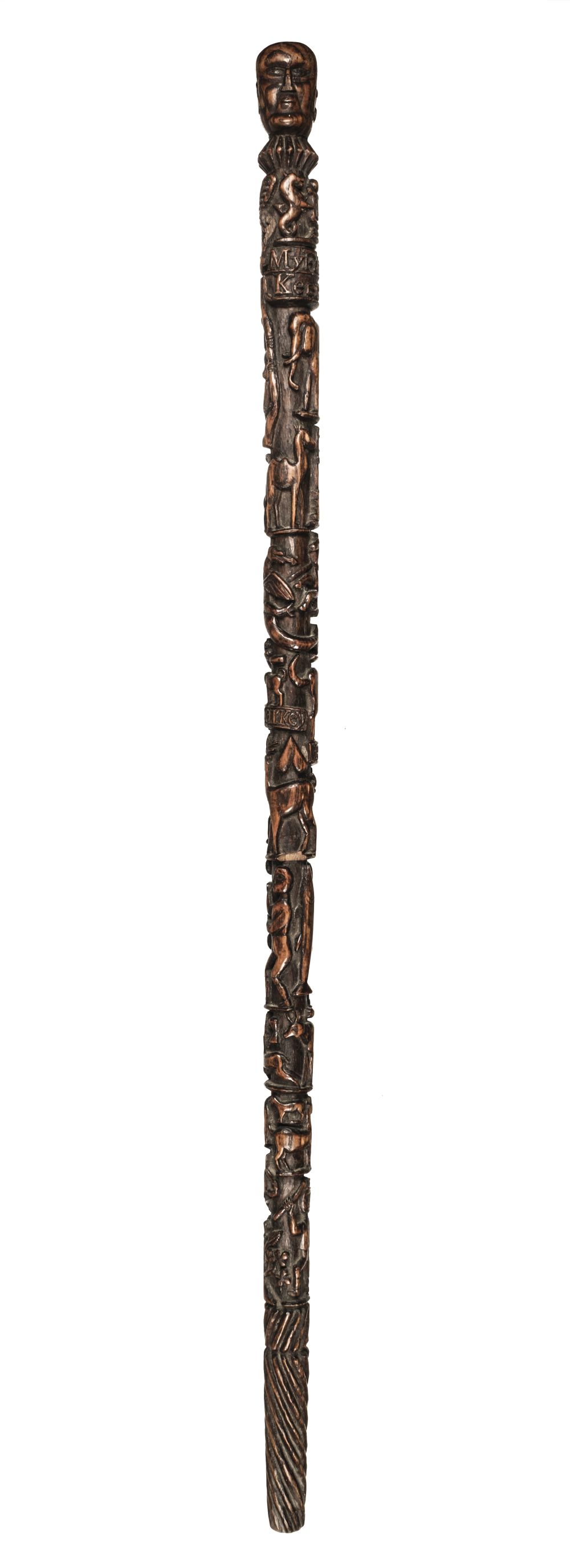 * Walking Stick. George III period folk art walking stick