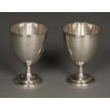 * Goblets. Pair of George III silver goblets by William Pitts, London, 1788