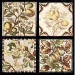 * Tiles. Mixed collection of Victorian pottery tiles