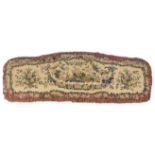 * Needlework. A 19th century French canape back, plus an Aubusson tapestry seat