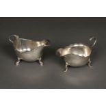 * Silver Sauce Boats, both 20th century