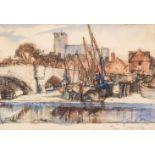 ARR * § Brangwyn (Frank, 1867-1956). Aylesford Church and Bridge, Kent