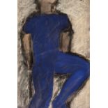 * Emanuel (John, 1930-). Seated man in blue