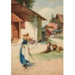 * Morgan (Walter Jenks, 1847-1924). A Swiss Village, Bernese Oberland, 1893