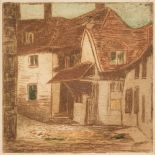 * Paterson (Emma, 1848-1886). Street Scene with Cottages, circa 1880