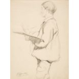 ARR * § Dunlop (Ronald Ossory, 1894-1973). Portrait of an artist at work, pencil