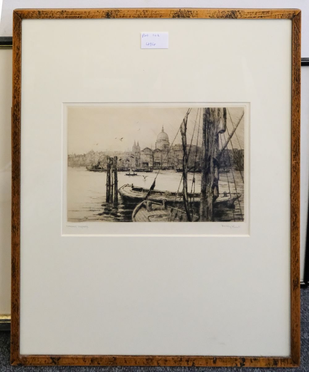 * Wedgwood (Geoffrey Heath, 1900-1977). Sospello, 1935, & 4 other etchings - Image 3 of 6