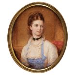 * English School. Portrait of Mary Anne Johnson Headlam nee Sowerby, circa 1880