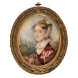 * Heap (Mary). Portrait miniature of Caroline Baynham, 1823