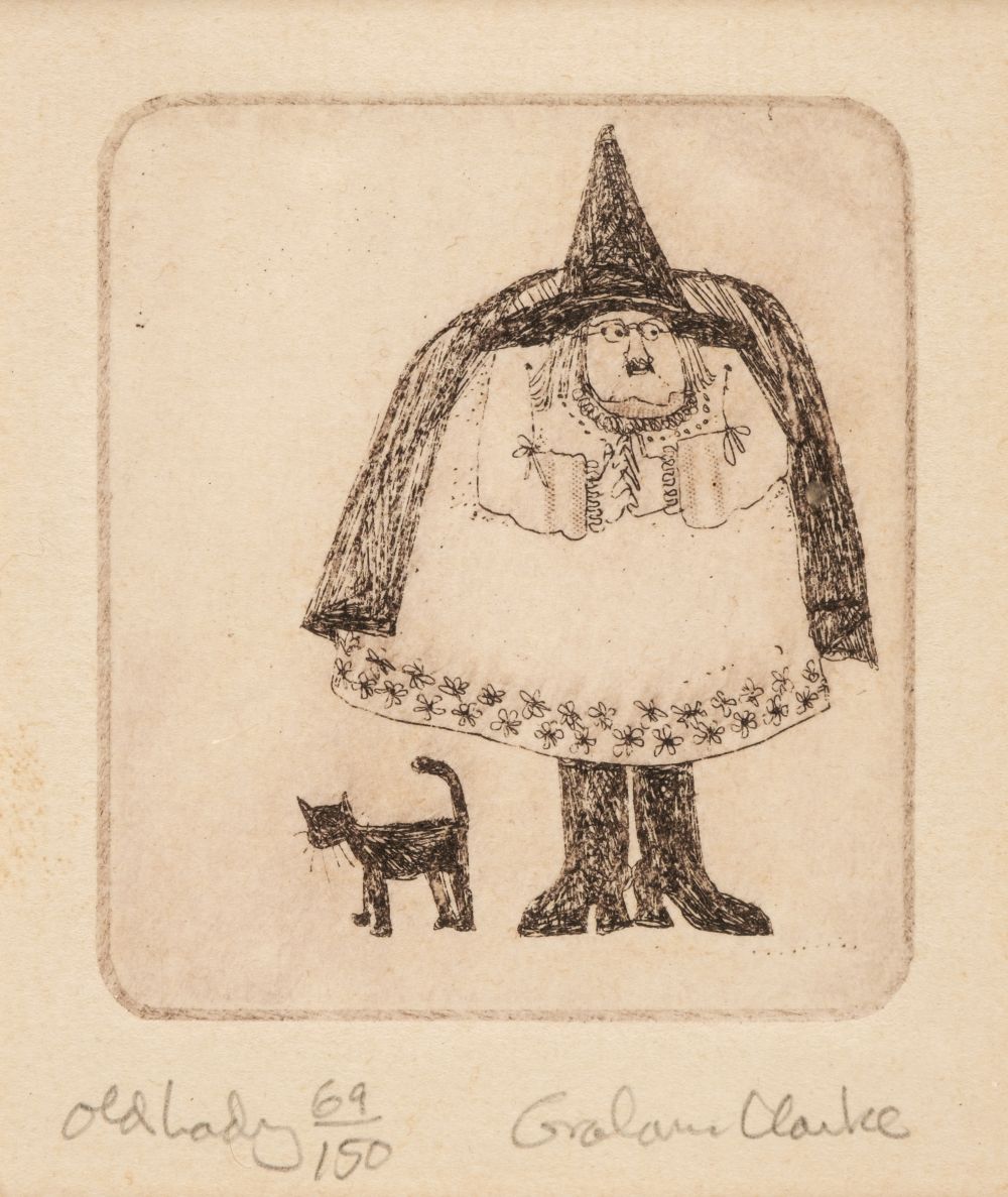 * Clarke (Graham, 1941-). Old Man, Old Lady, Brian, and Hobby Horse, 1977 - Image 2 of 5