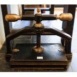 * Bookpress. A cast iron bookpress