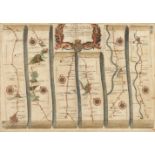 * Ogilby (John). Two Strip Road Maps, 1675 or later