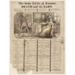 * Broadsides. The Grim King of Terrors..., Death and the Lady, circa 1820