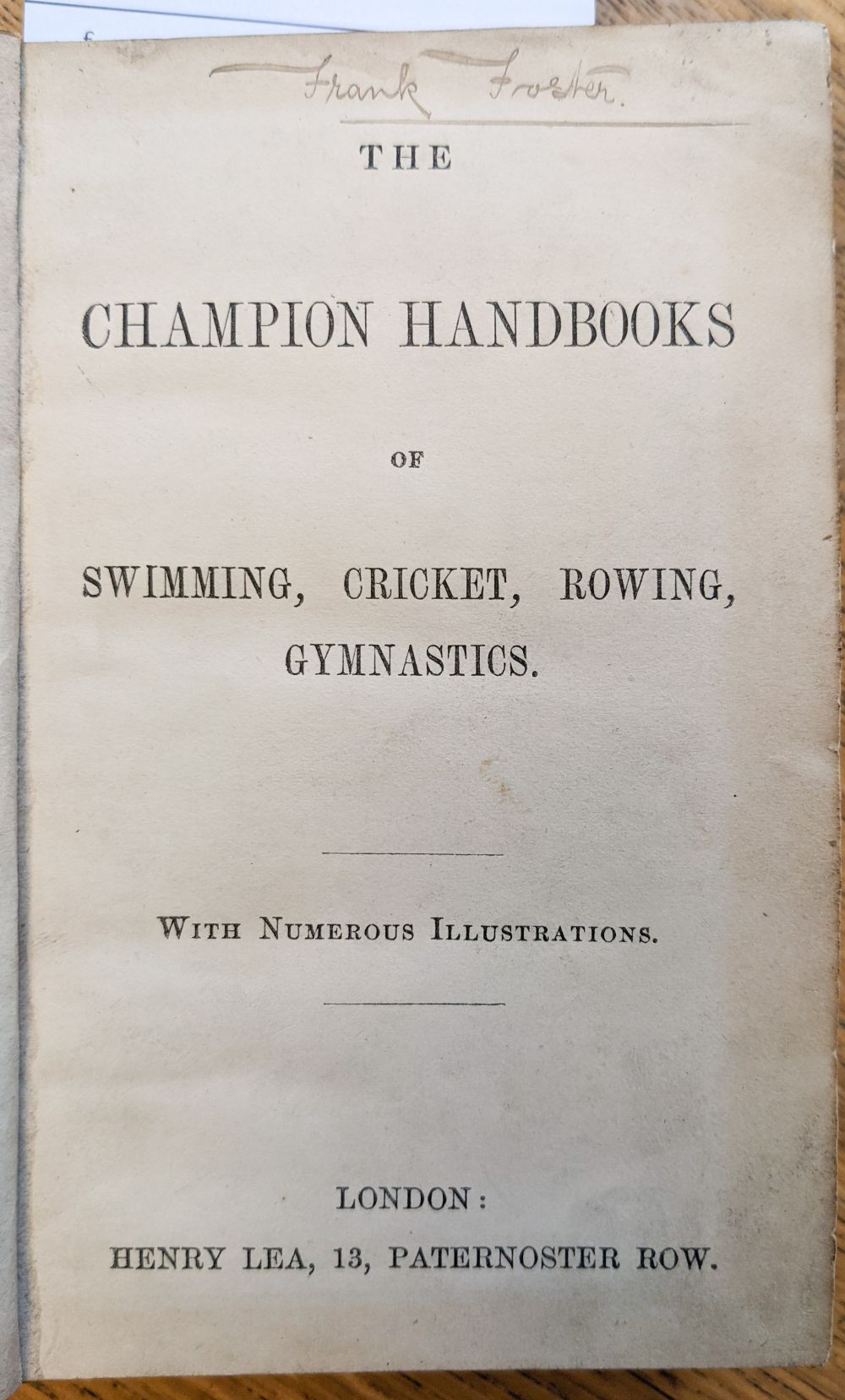 Lea (Henry, publisher). The Champion Handbooks, 1868 - Image 2 of 6