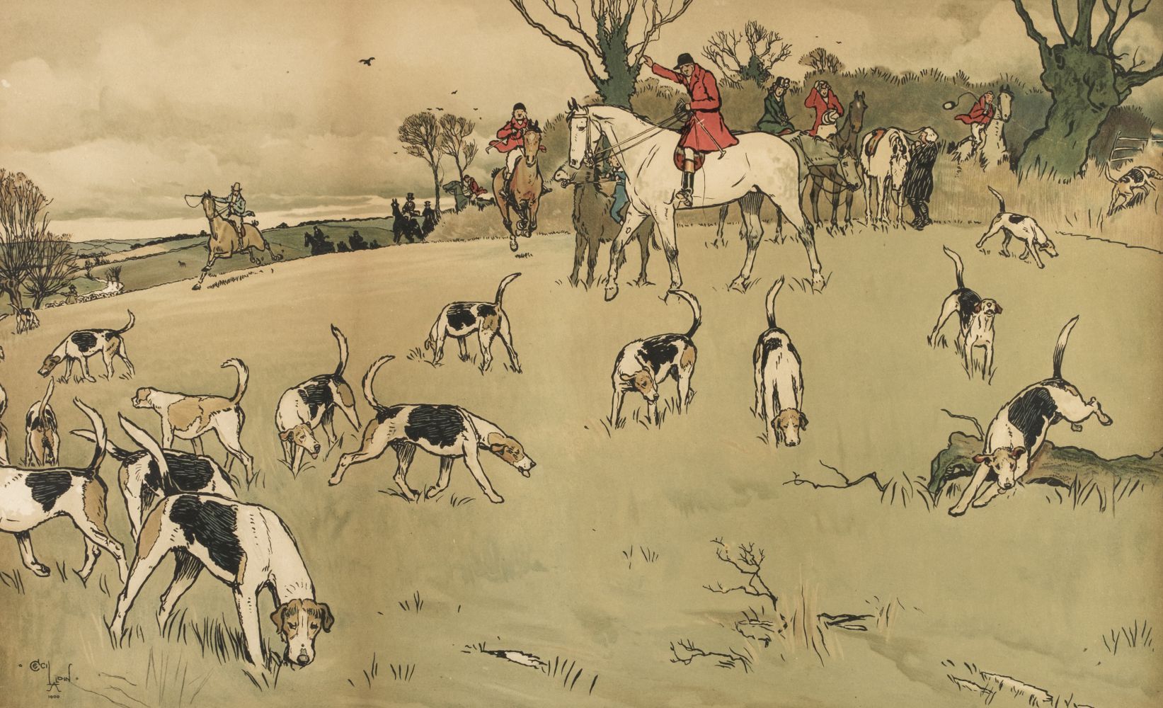 * Aldin (Cecil). The Fallowfield Hunt - The Check, circa 1900