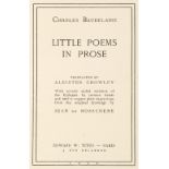 Baudelaire (Charles). Little Poems in Prose, 1928